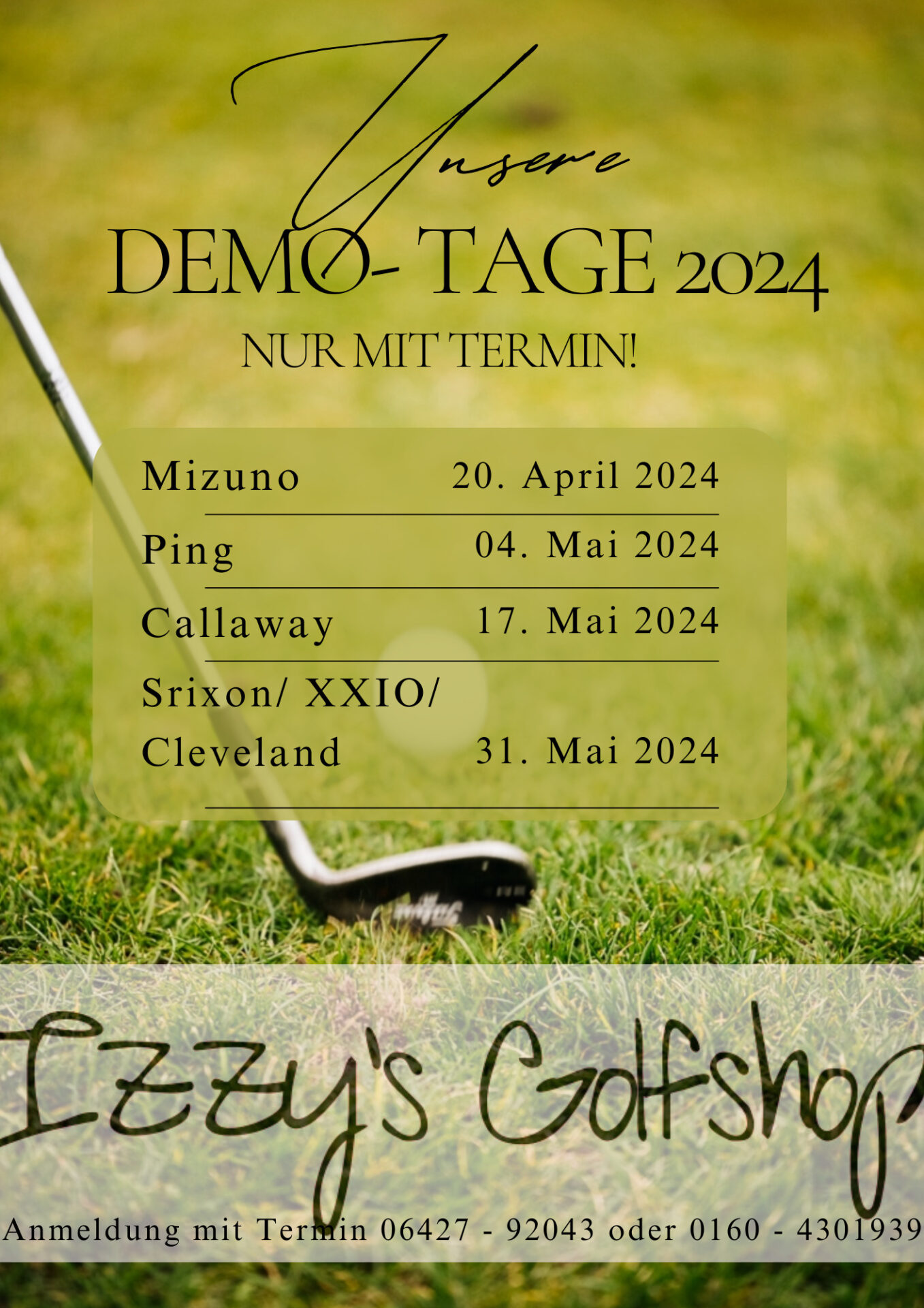 Demo Tage 2024 Izzy's Golfshop